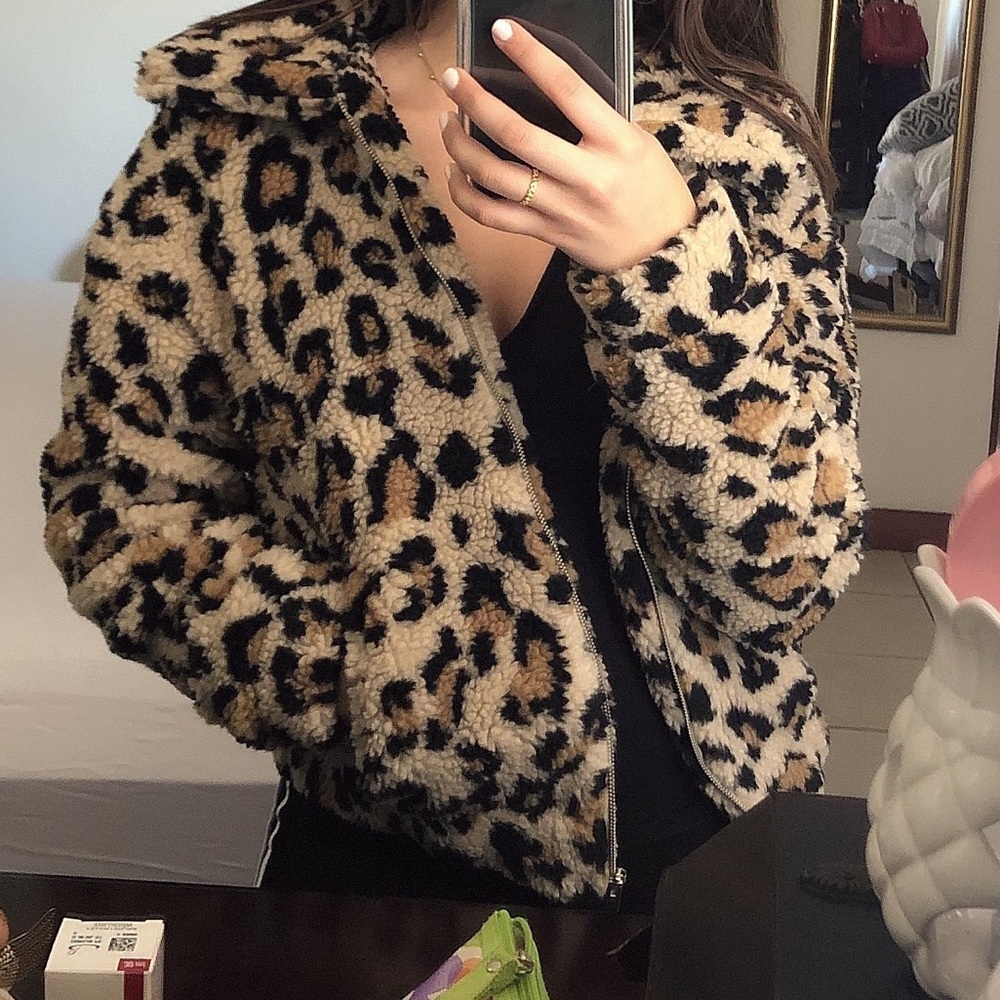 🐆 leopard soft teddy jacket 🐆